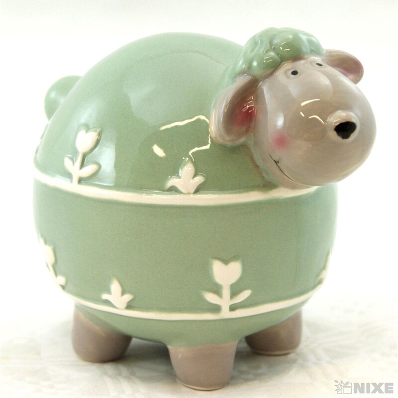 OVEČKA PORCELÁN 11x13cm*ZELENÁ