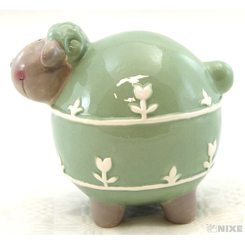 OVEČKA PORCELÁN 11x13cm*ZELENÁ