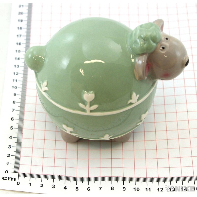 OVEČKA PORCELÁN 11x13cm*ZELENÁ