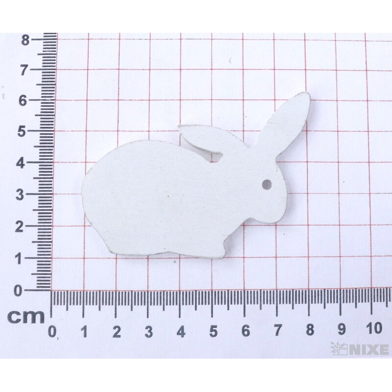 ZAJÍC 10ks 5x6cm*BÍLÁ