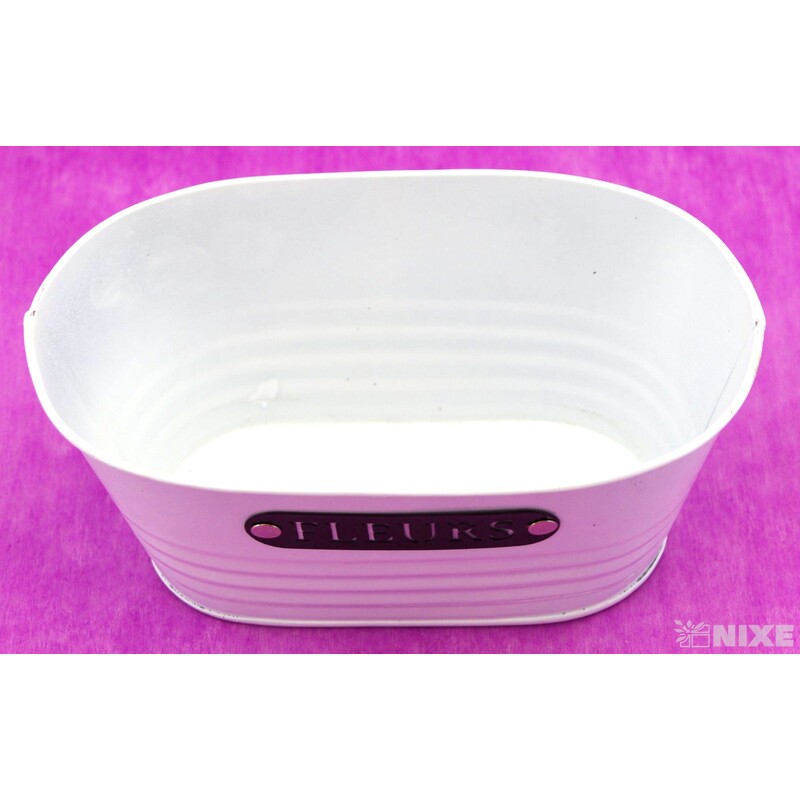 PLECHOVÁ MISKA OVÁL 20x12x9cm*BÍLÁ