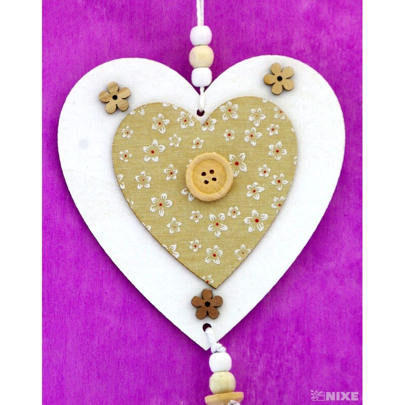 ZÁVĚS D SRDCE 14x35cm*MIX BAREV