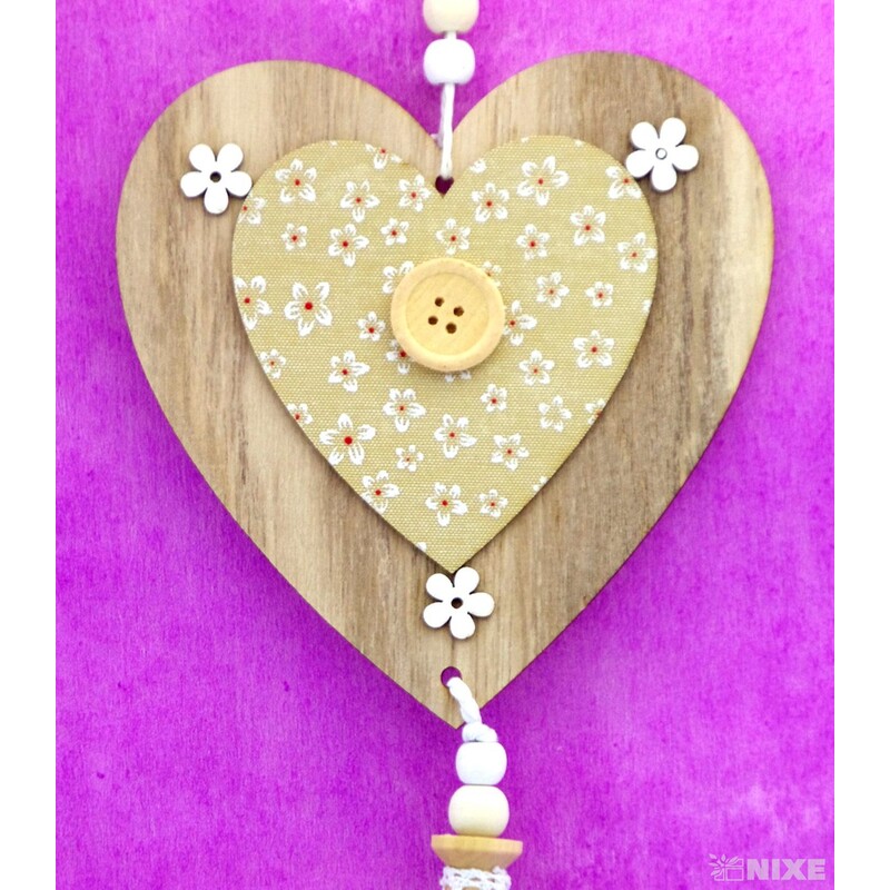 ZÁVĚS D SRDCE 14x35cm*MIX BAREV