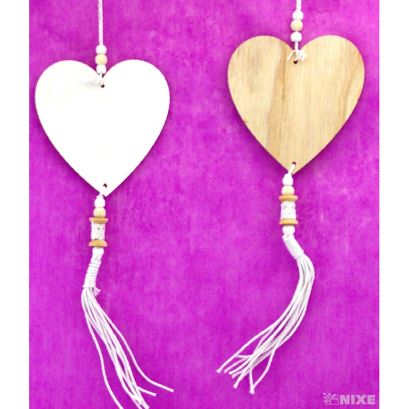 ZÁVĚS D SRDCE 14x35cm*MIX BAREV