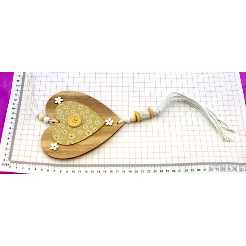 ZÁVĚS D SRDCE 14x35cm*MIX BAREV