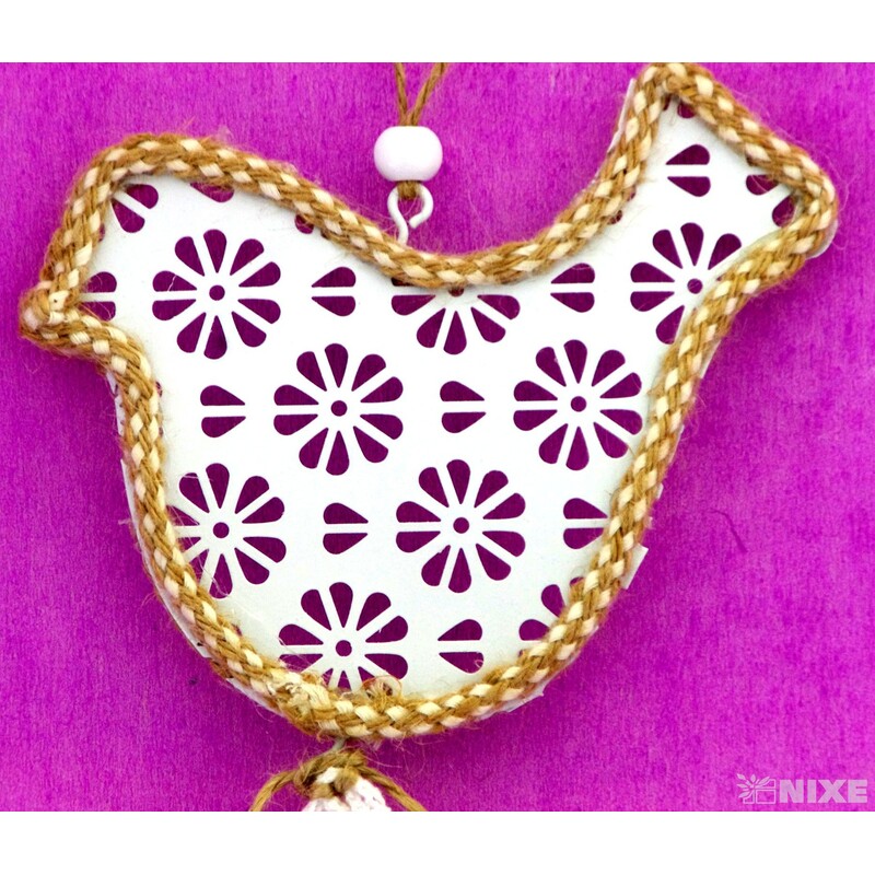 ZÁVĚS PTÁČEK PLECH 12x10cm*