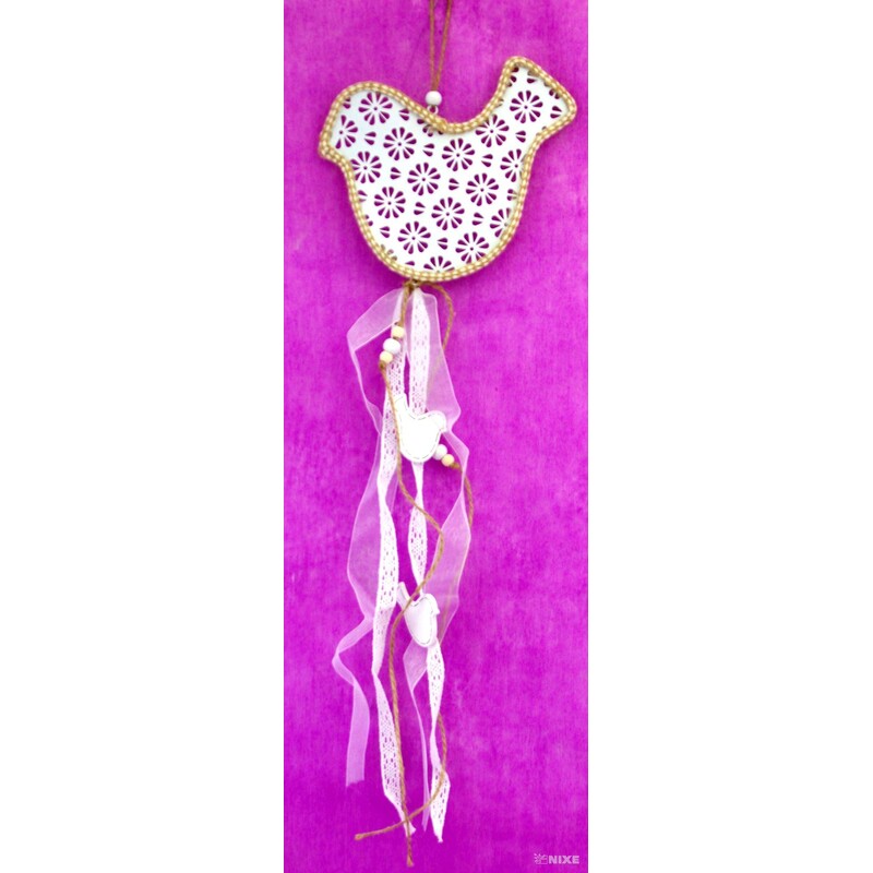 ZÁVĚS PTÁČEK PLECH 15x50cm*