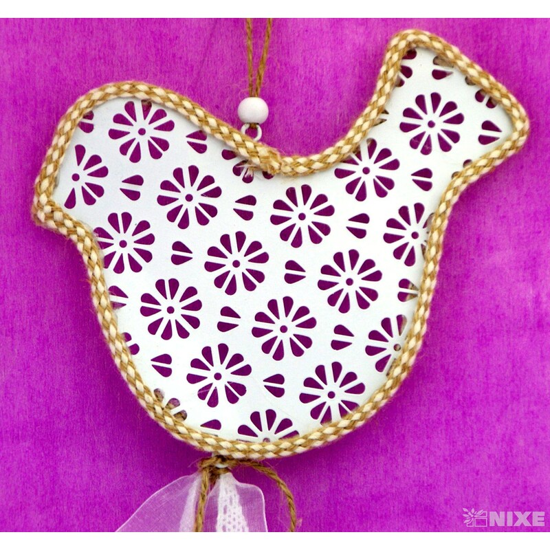 ZÁVĚS PTÁČEK PLECH 15x50cm*