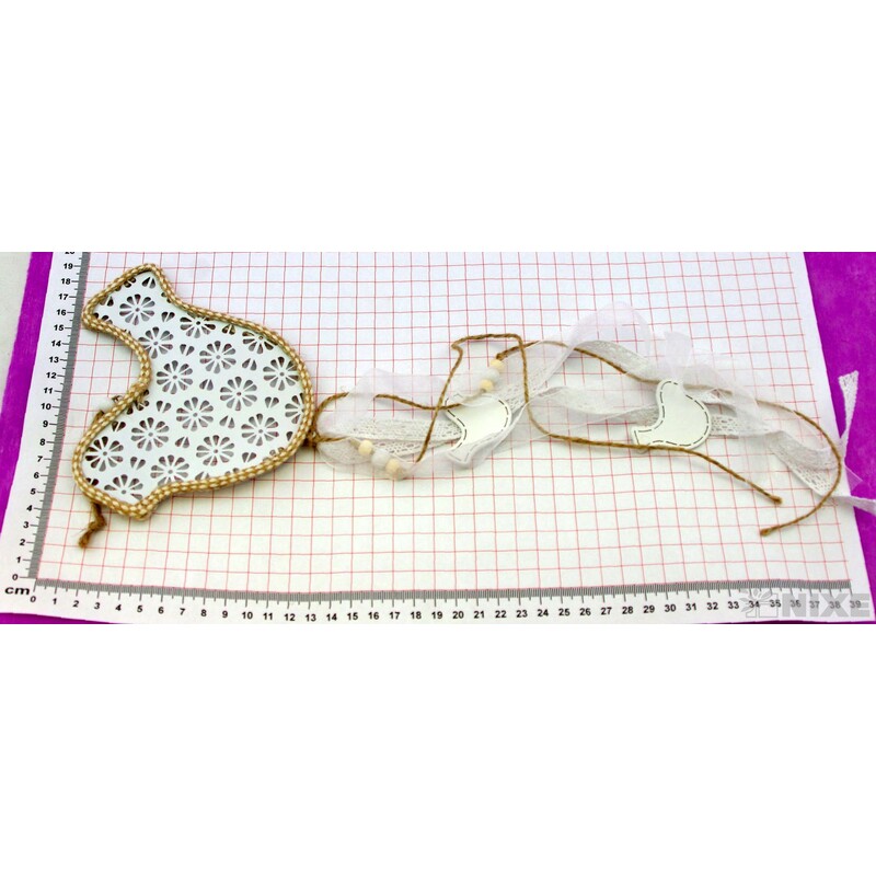 ZÁVĚS PTÁČEK PLECH 15x50cm*