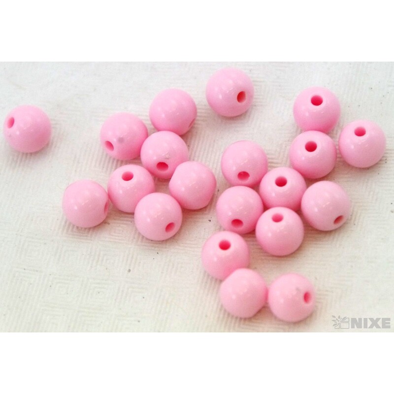 KORÁLKY 8mm MAT*RŮŽOVÁ