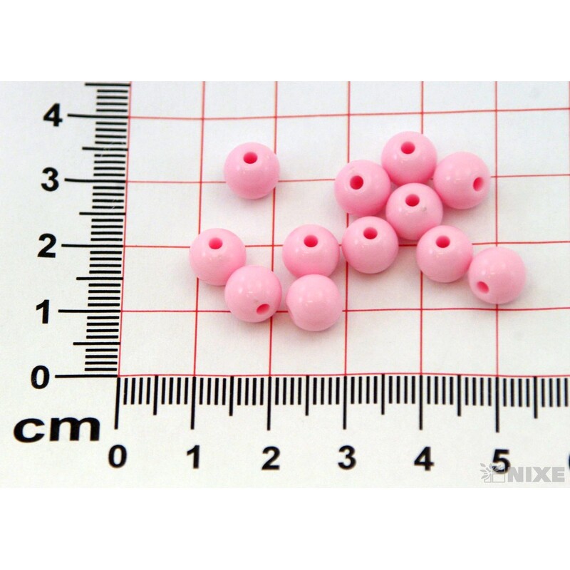 KORÁLKY 8mm MAT*RŮŽOVÁ