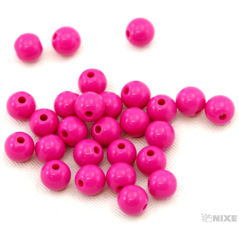 KORÁLKY 8mm MAT*RŮŽOVÁ TM.