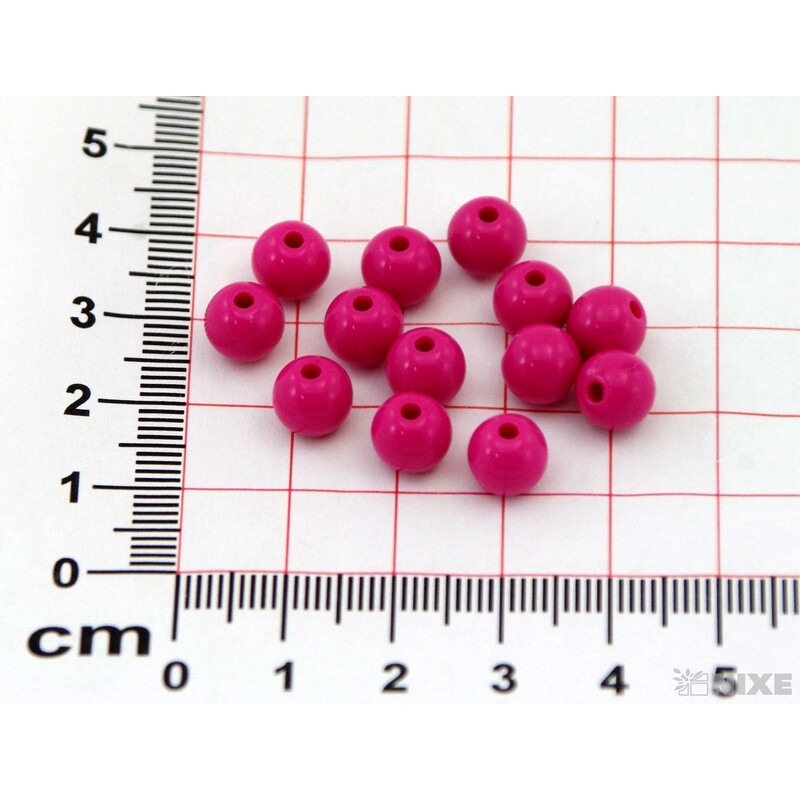 KORÁLKY 8mm MAT*RŮŽOVÁ TM.