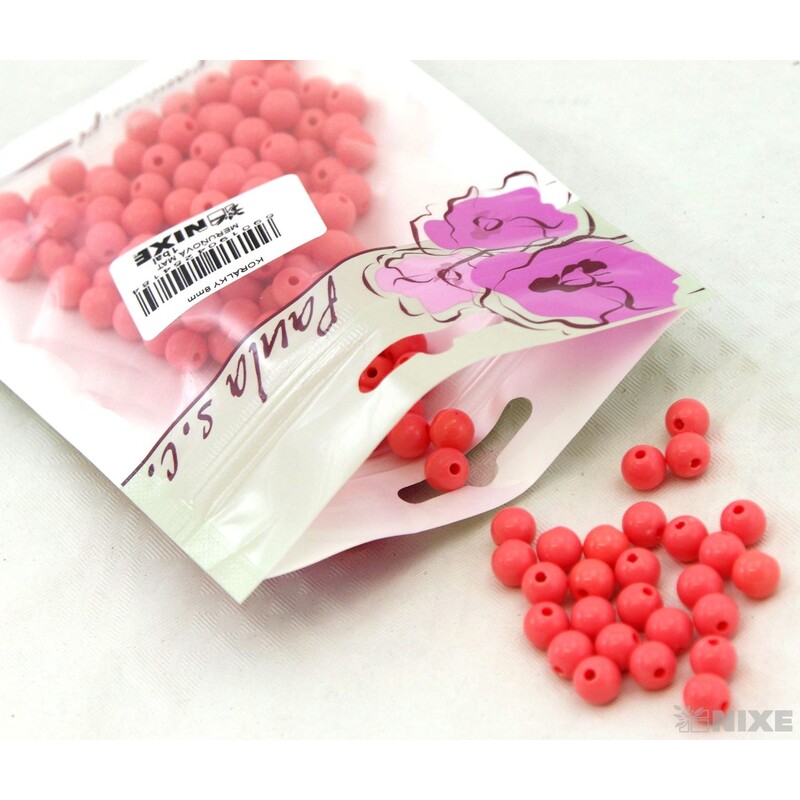 KORÁLKY 8mm MAT*MERUŇOVÁ