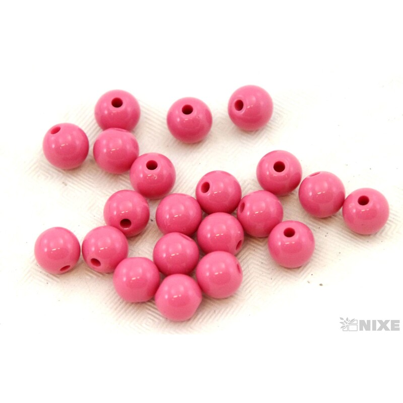 KORÁLKY 8mm MAT*STARORŮŽOVÁ