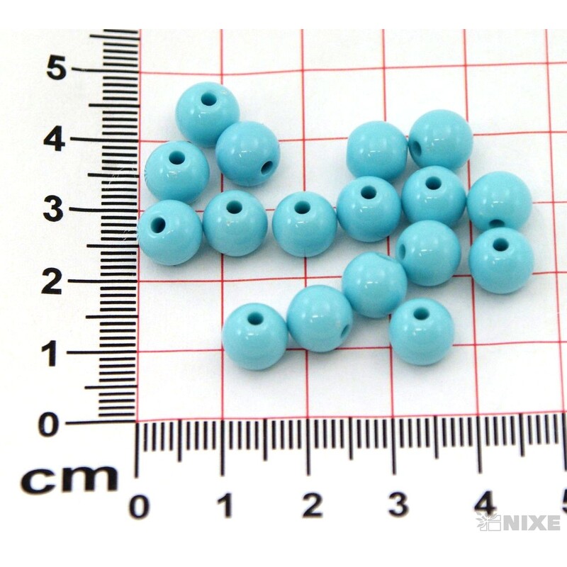 KORÁLKY 8mm MAT*MODRÁ SV.