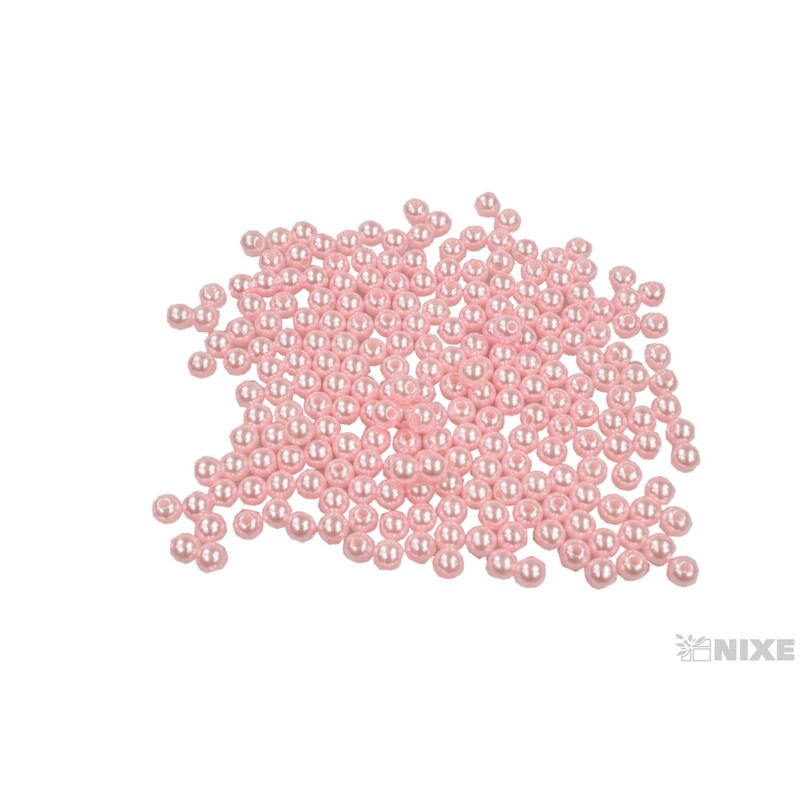 KORÁLKY 6mm 50g*STARORŮŽOVÁ