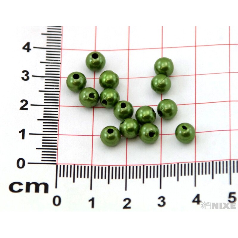 KORÁLKY 6mm 50g*OLIVOVÁ