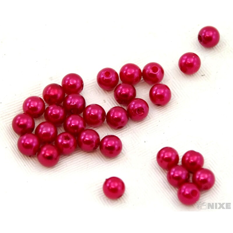 KORÁLKY 6mm 50g*BORDOVÁ