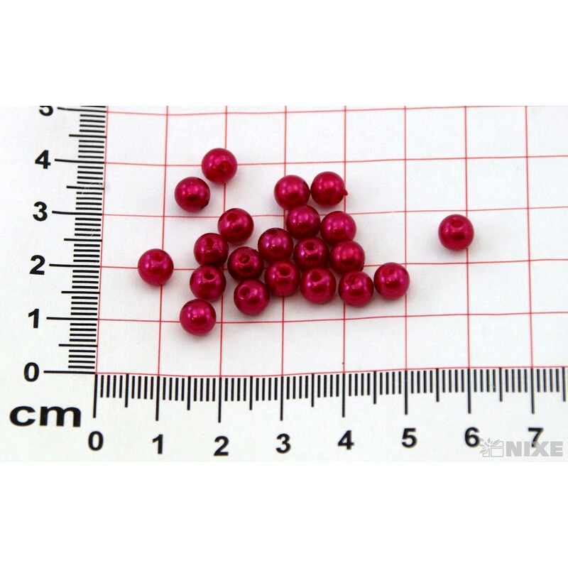 KORÁLKY 6mm 50g*BORDOVÁ