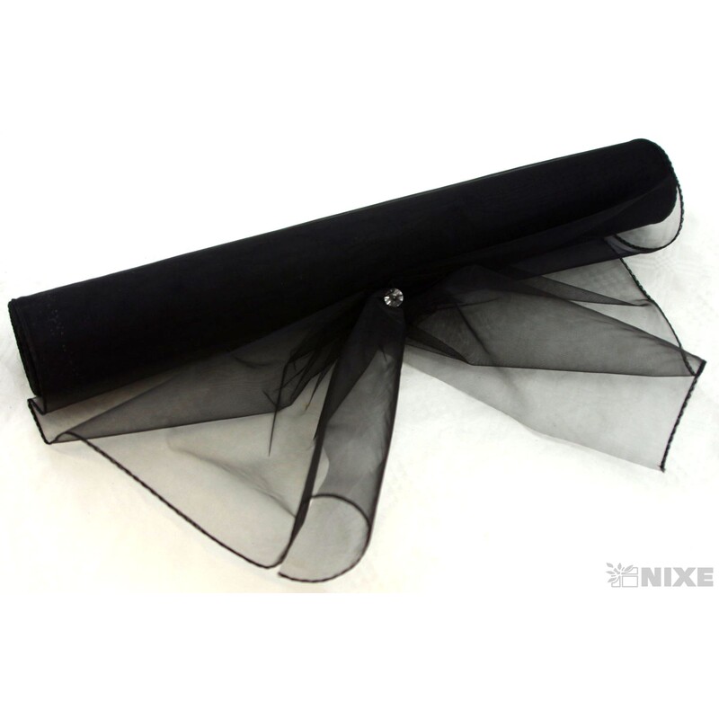 ORGANZA 39cmx8m*ČERNÁ