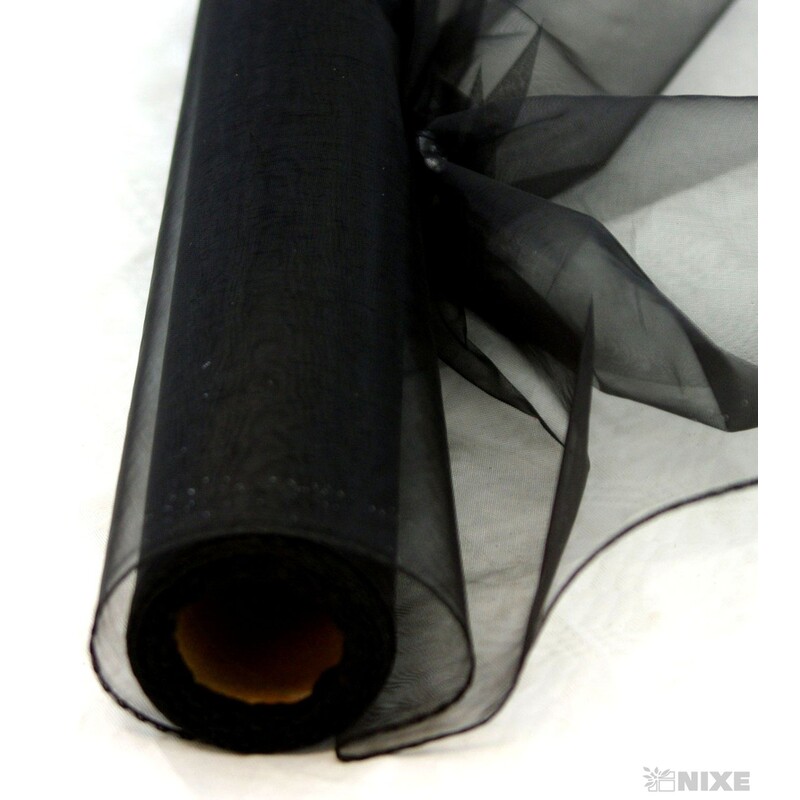 ORGANZA 39cmx8m*ČERNÁ