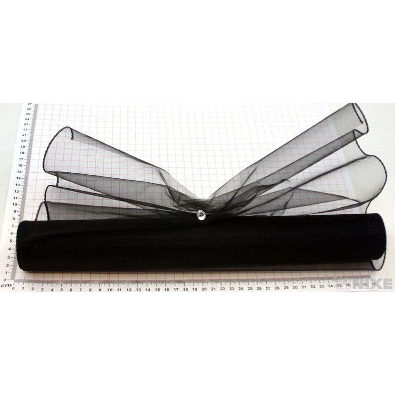 ORGANZA 39cmx8m*ČERNÁ