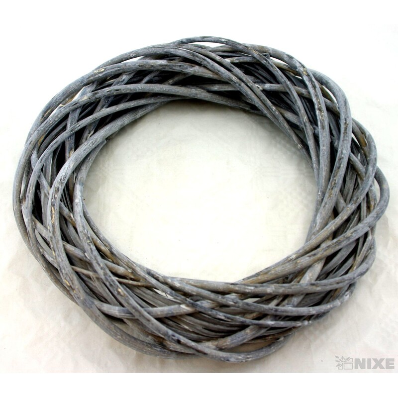 VĚNEC PROUTĚNÝ 30cm*ŠEDÁ