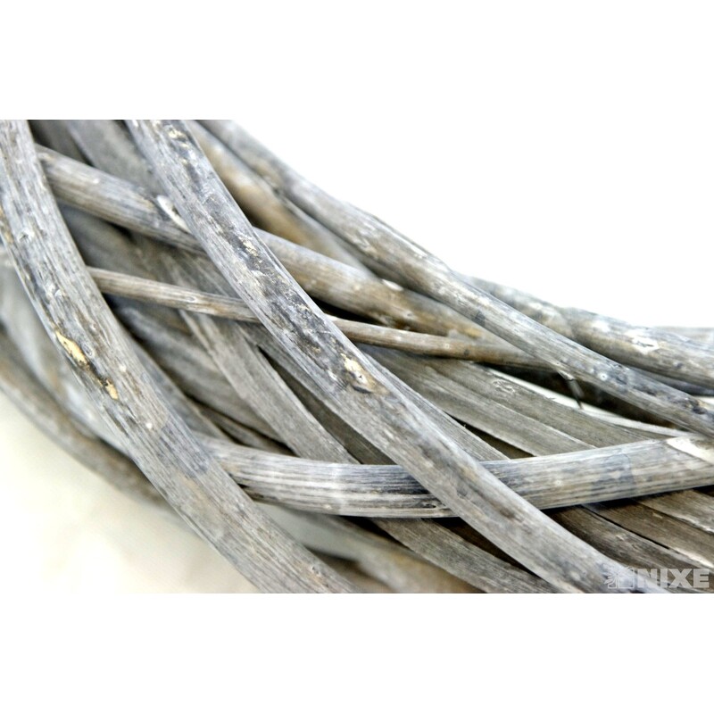 VĚNEC PROUTĚNÝ 30cm*ŠEDÁ