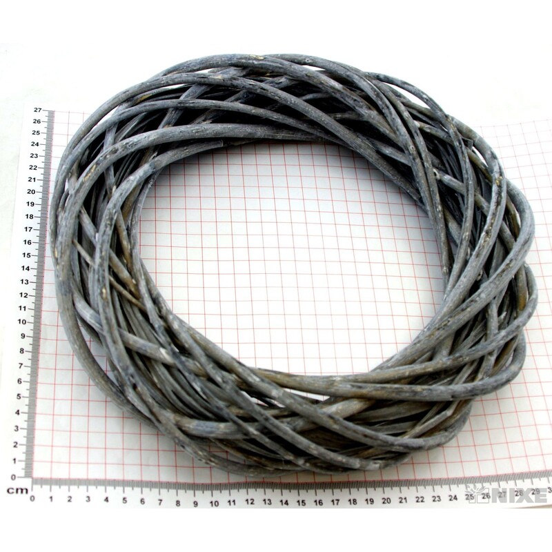 VĚNEC PROUTĚNÝ 30cm*ŠEDÁ