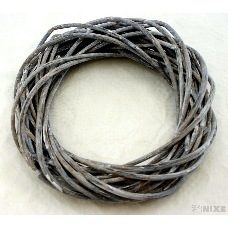 VĚNEC PROUTĚNÝ 20cm*ŠEDÁ