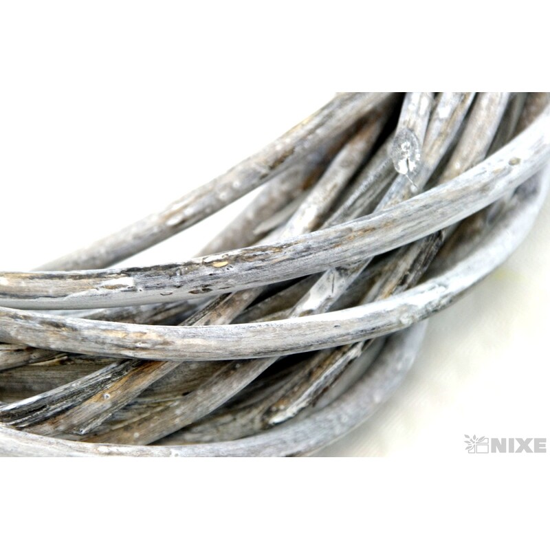 VĚNEC PROUTĚNÝ 20cm*ŠEDÁ