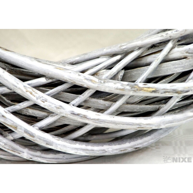 VĚNEC PROUTĚNÝ 50cm*ŠEDÁ