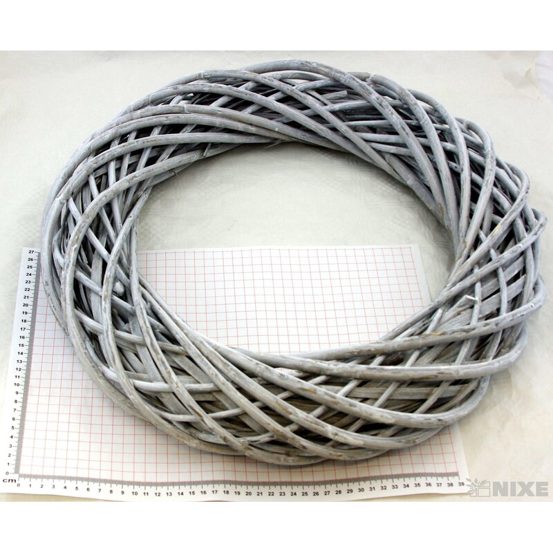 VĚNEC PROUTĚNÝ 50cm*ŠEDÁ