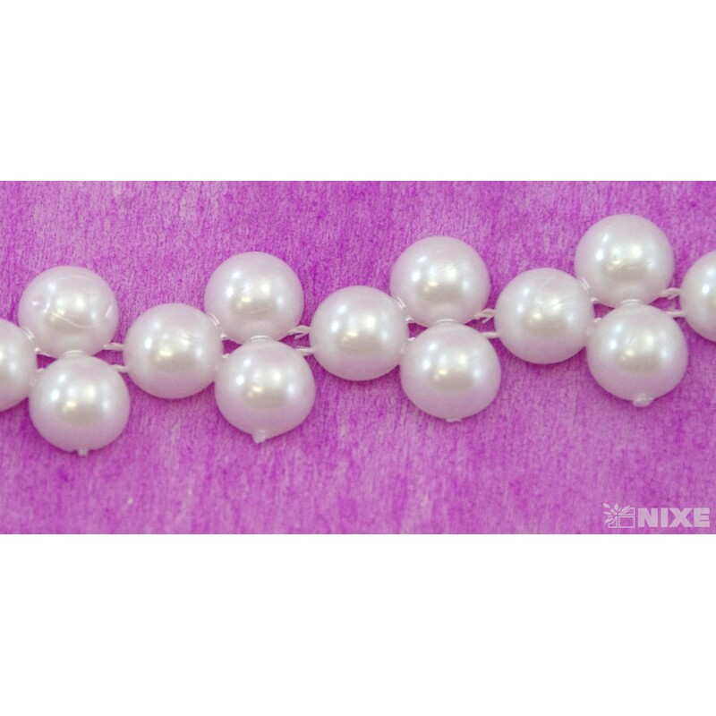 PÁSEK KORÁLKY 8mmx9m*BÍLÁ