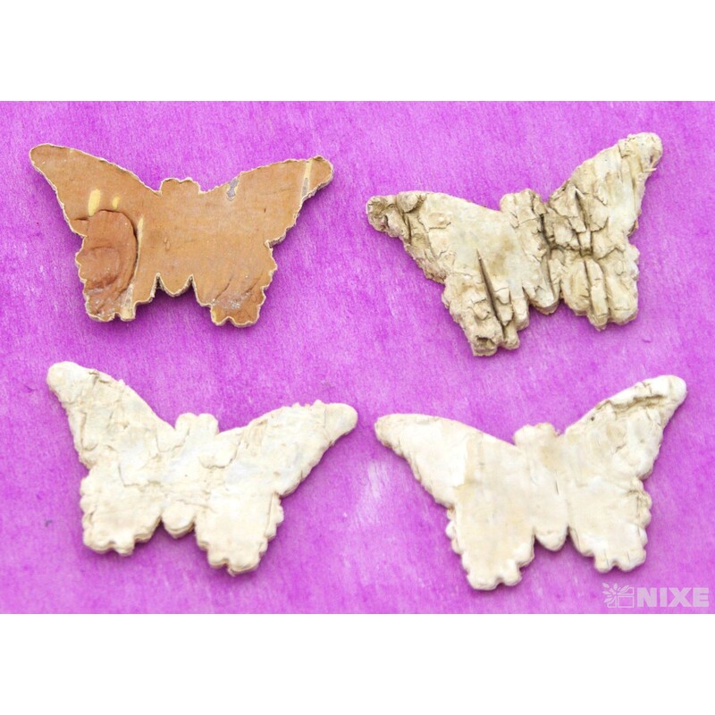 MOTÝL BŘÍZA 5x3,5cm 36ks*PŘÍRODNÍ