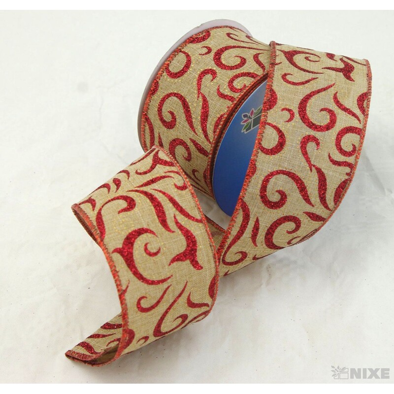 TESSI 60mmx10yd*PŘÍRODNÍ+ČERVENÁ R002