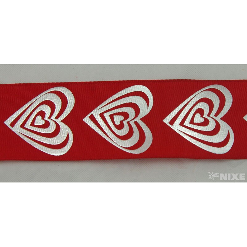 ASAMI 40mmx10yd*ČERVENÁ+STŘÍBRNÁ C001 V+