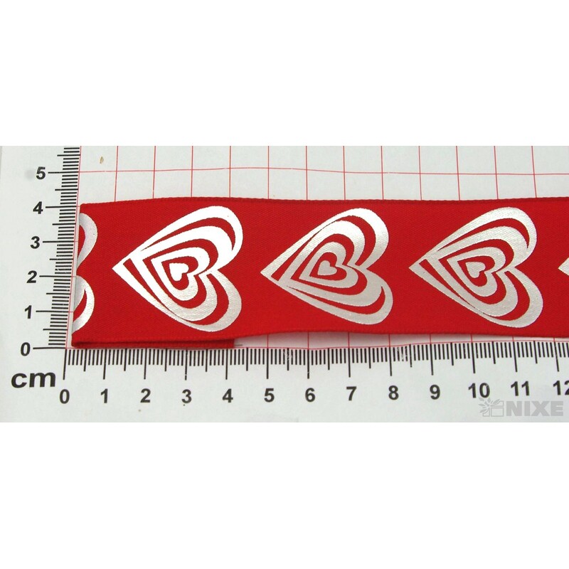 ASAMI 40mmx10yd*ČERVENÁ+STŘÍBRNÁ C001 V+