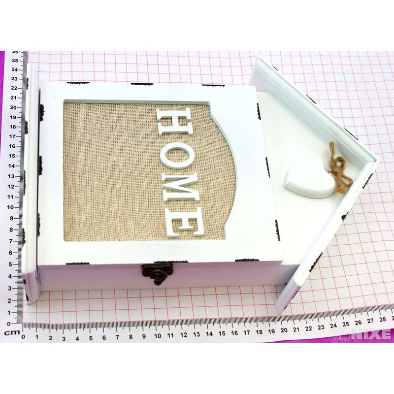 SKŘÍŇKA NA KLÍČE 28x16x3cm*BÍLÁ