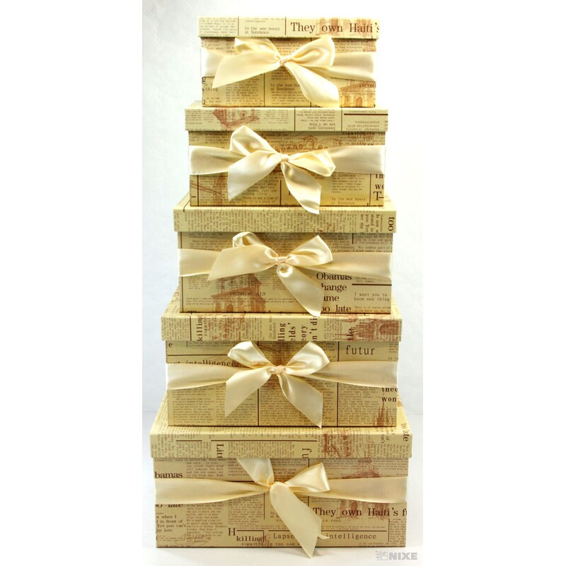 KRABICE 27x17x36cm 24x15x32 21x14x29 18x13x26 15x11x23*KRÉMOVÁ