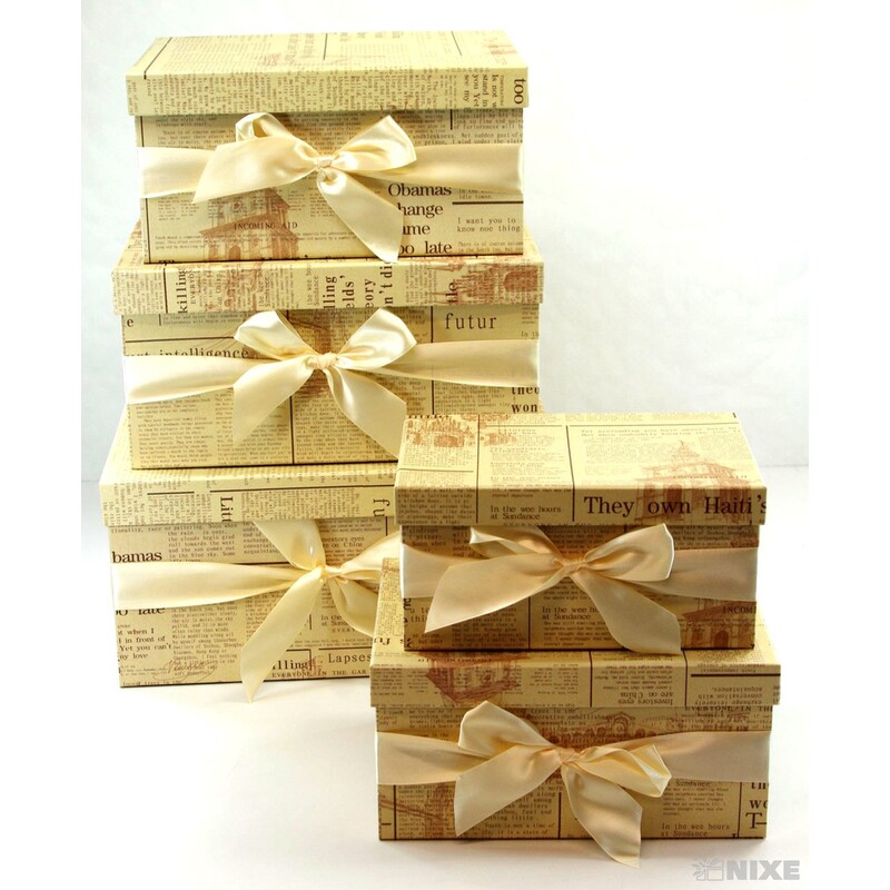 KRABICE 27x17x36cm 24x15x32 21x14x29 18x13x26 15x11x23*KRÉMOVÁ