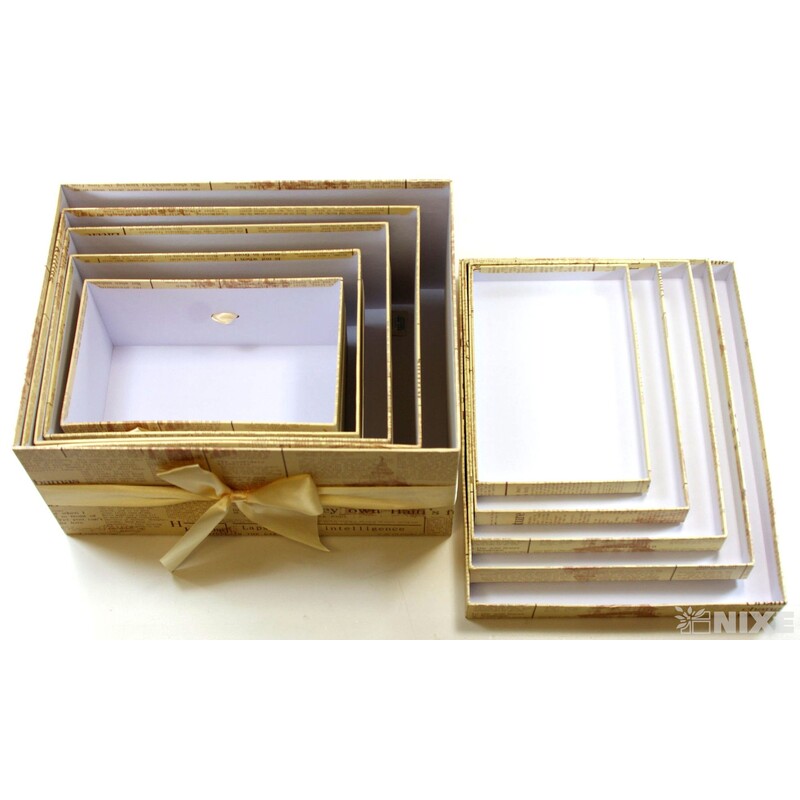 KRABICE 27x17x36cm 24x15x32 21x14x29 18x13x26 15x11x23*KRÉMOVÁ