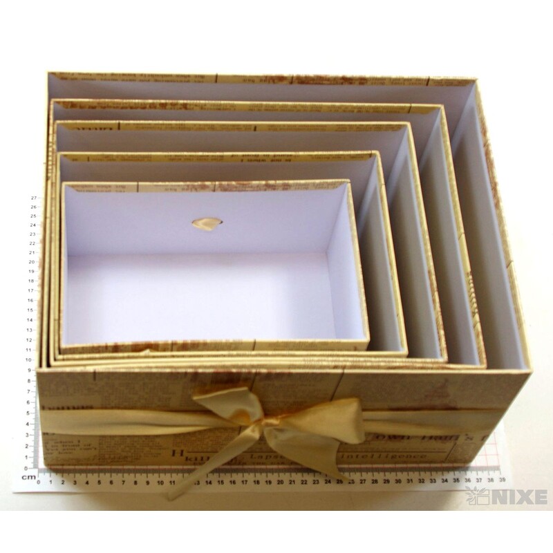 KRABICE 27x17x36cm 24x15x32 21x14x29 18x13x26 15x11x23*KRÉMOVÁ