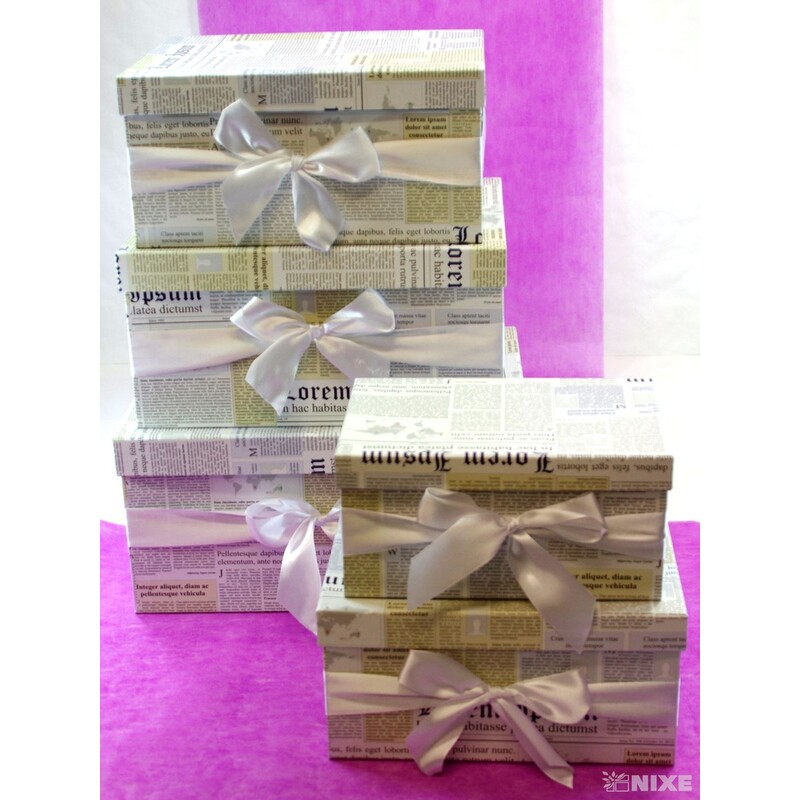 KRABICE 27x17x36cm 24x15x32 21x14x29 18x13x26 15x11x23*BÍLÁ