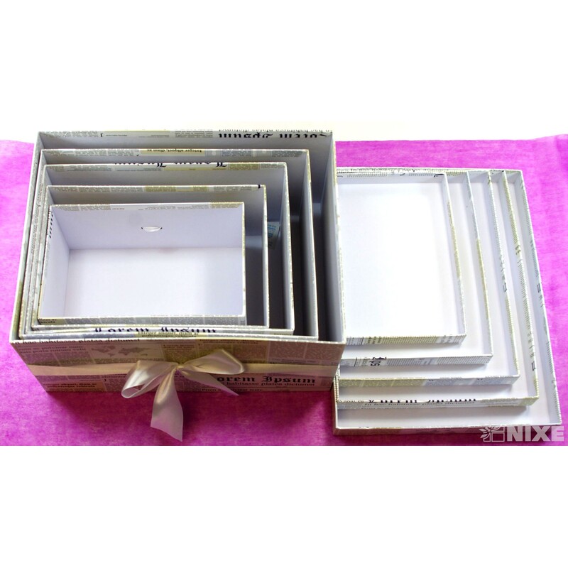 KRABICE 27x17x36cm 24x15x32 21x14x29 18x13x26 15x11x23*BÍLÁ