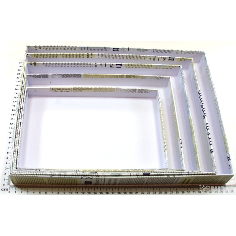 KRABICE 27x17x36cm 24x15x32 21x14x29 18x13x26 15x11x23*BÍLÁ