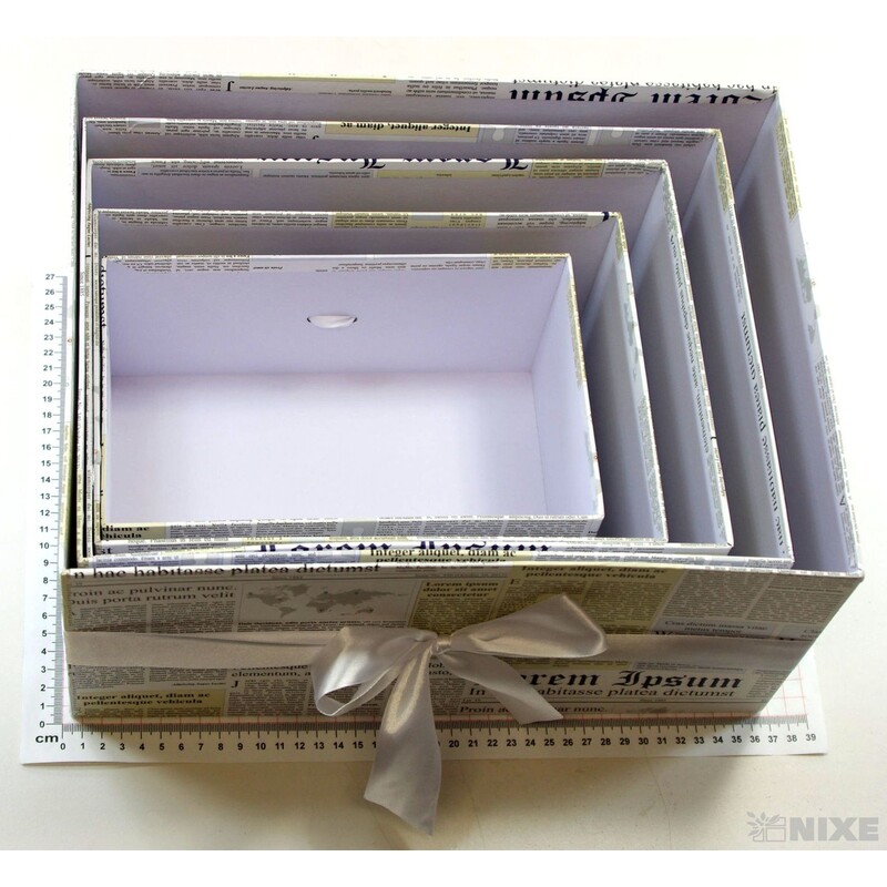 KRABICE 27x17x36cm 24x15x32 21x14x29 18x13x26 15x11x23*BÍLÁ