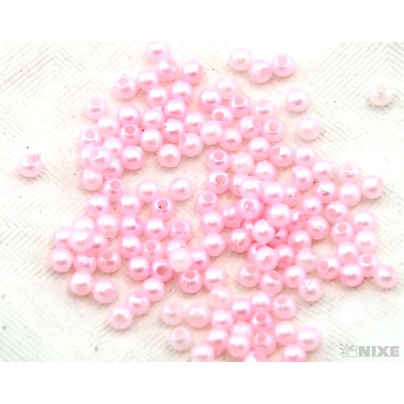 KORÁLKY 3mm 50g*RŮŽOVÁ SV.