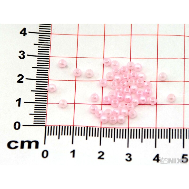 KORÁLKY 3mm 50g*RŮŽOVÁ SV.